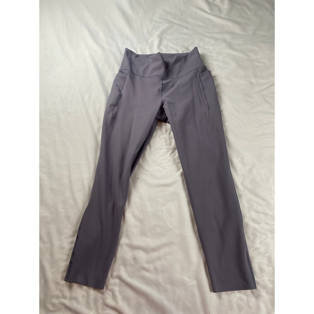 Spyder Active Womens High Waisted Leggings with Pockets Purple Grey Size L‎